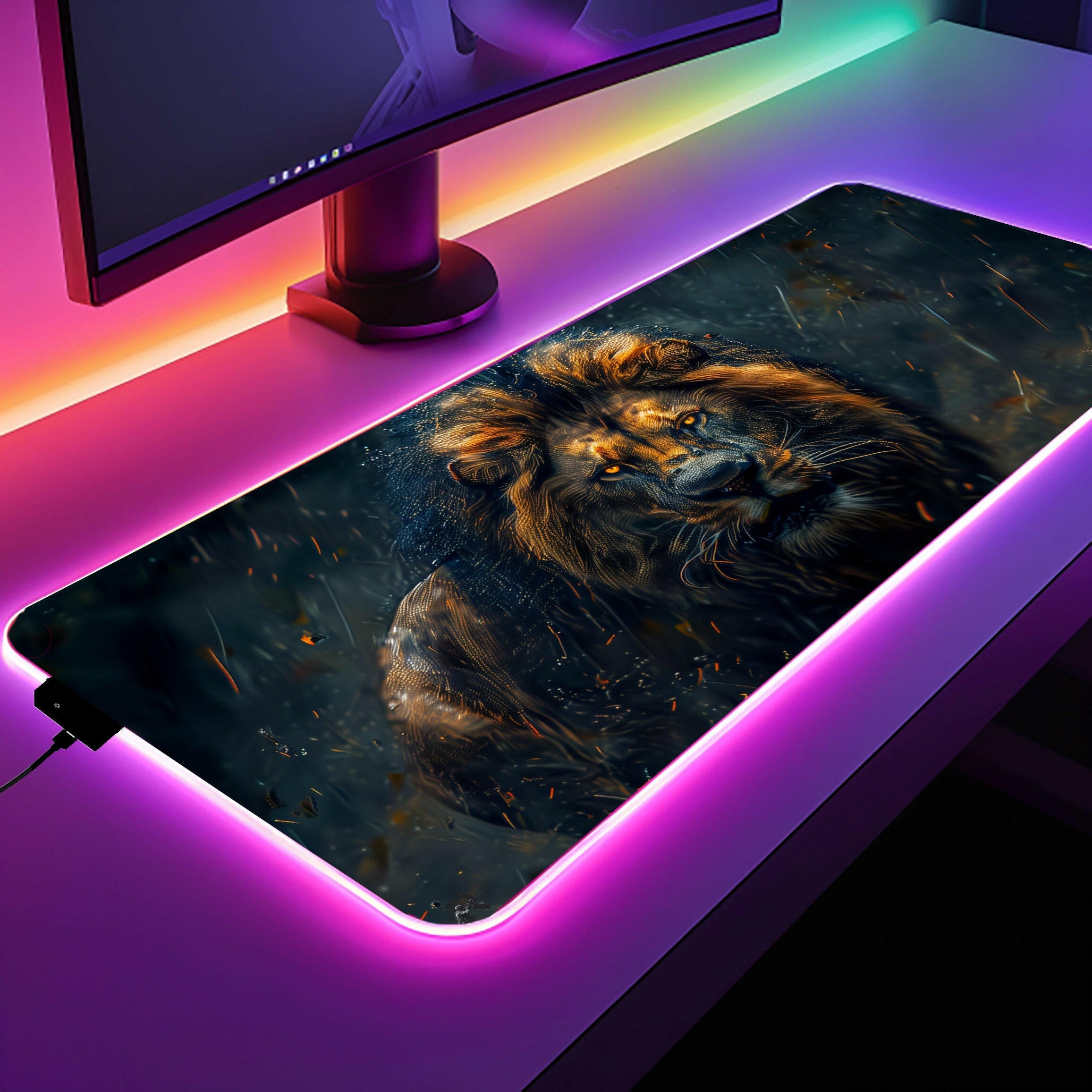 Hunted - LED Gaming Desk Mat