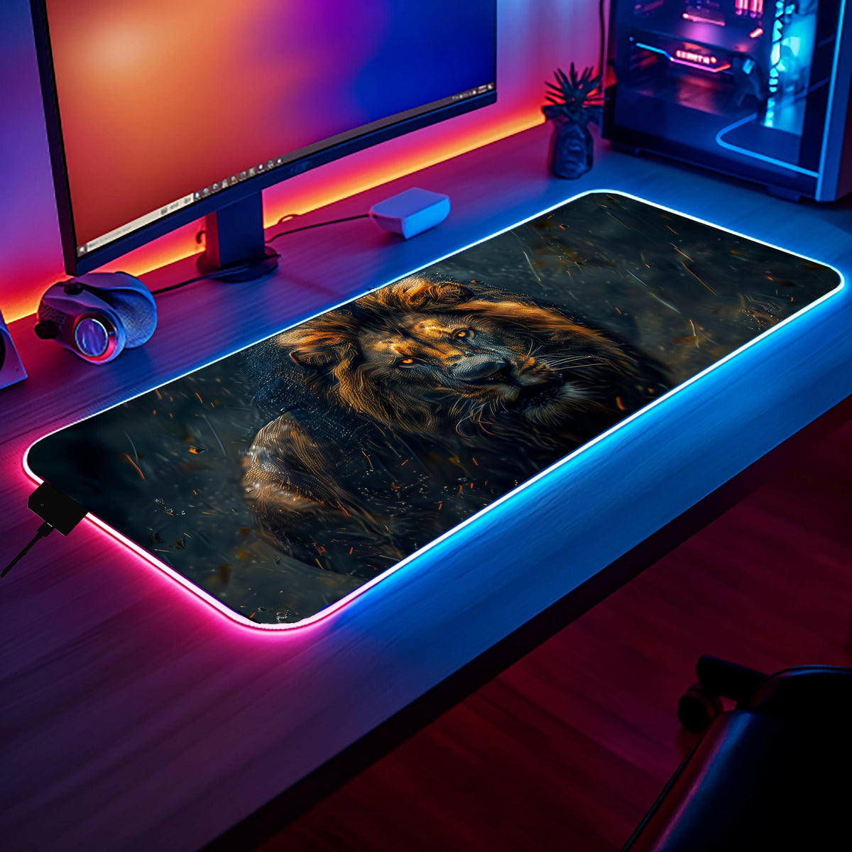 Hunted - LED Gaming Desk Mat