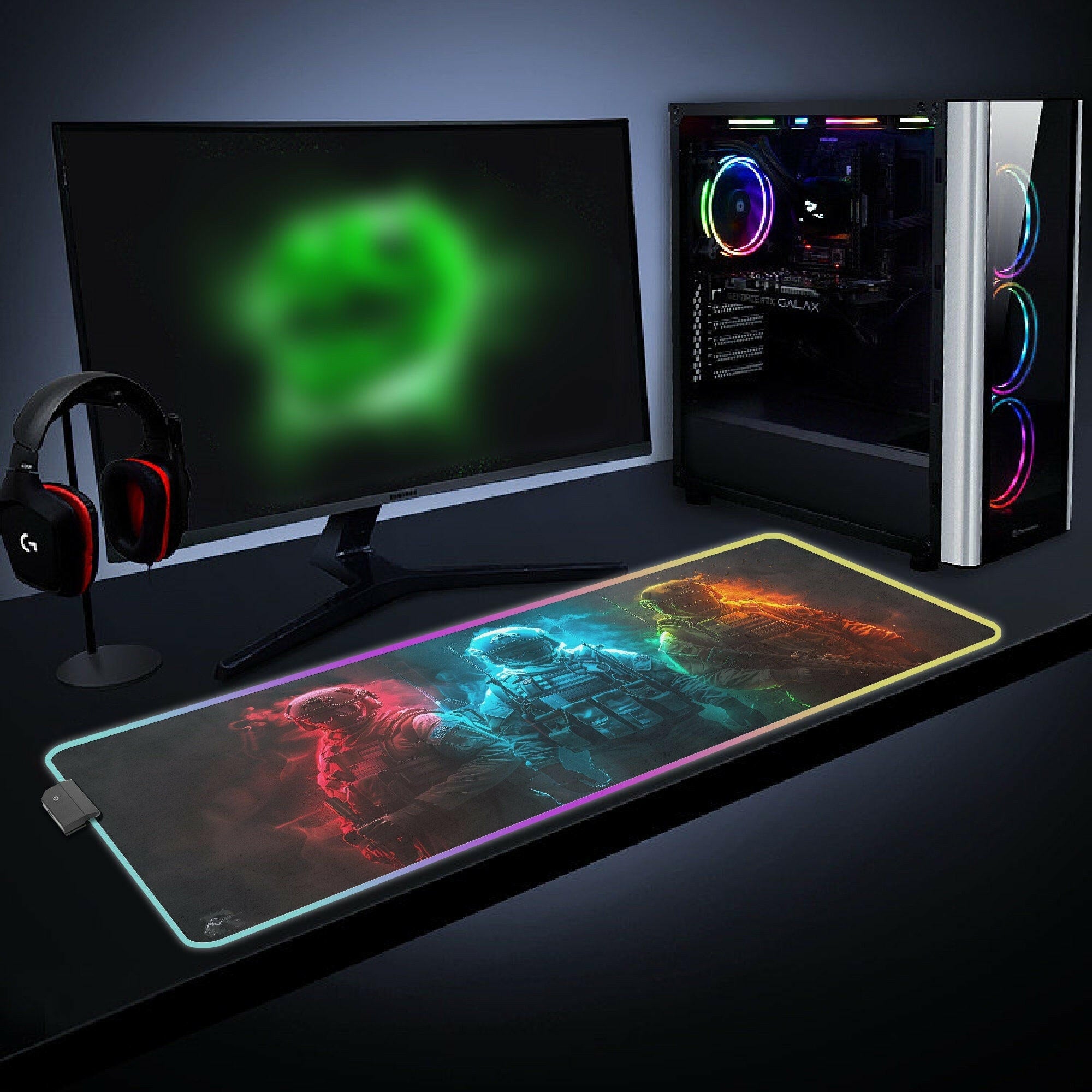 Triple Threat - Gaming Desk Mat