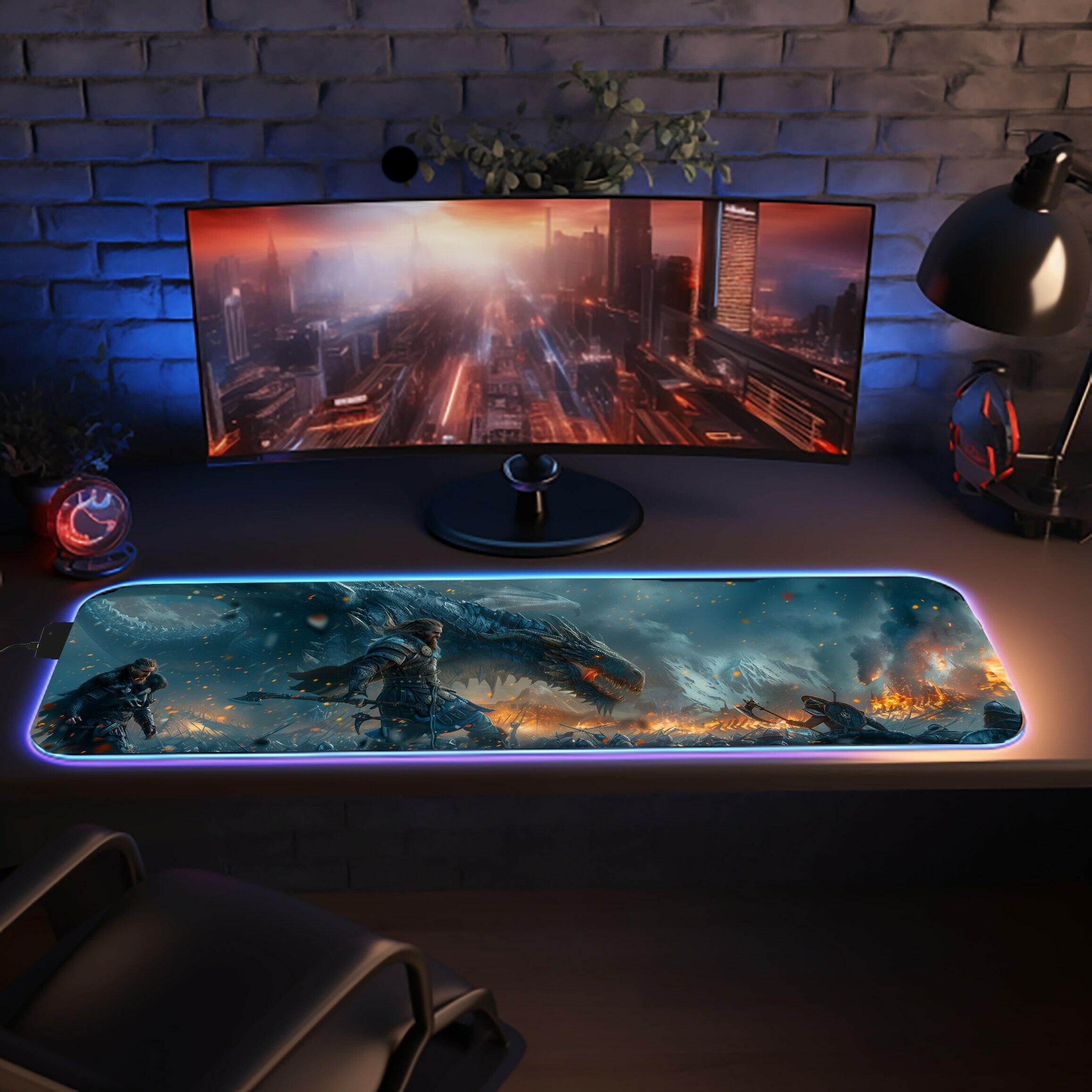 Valhalla Awaits 2 - Gaming Desk Mat